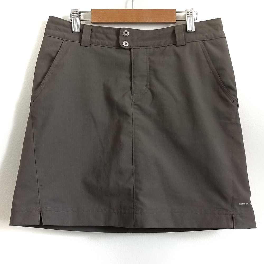 Columbia Titanium Omni-Shade Gray Packable Skort Sportswear Sz 4